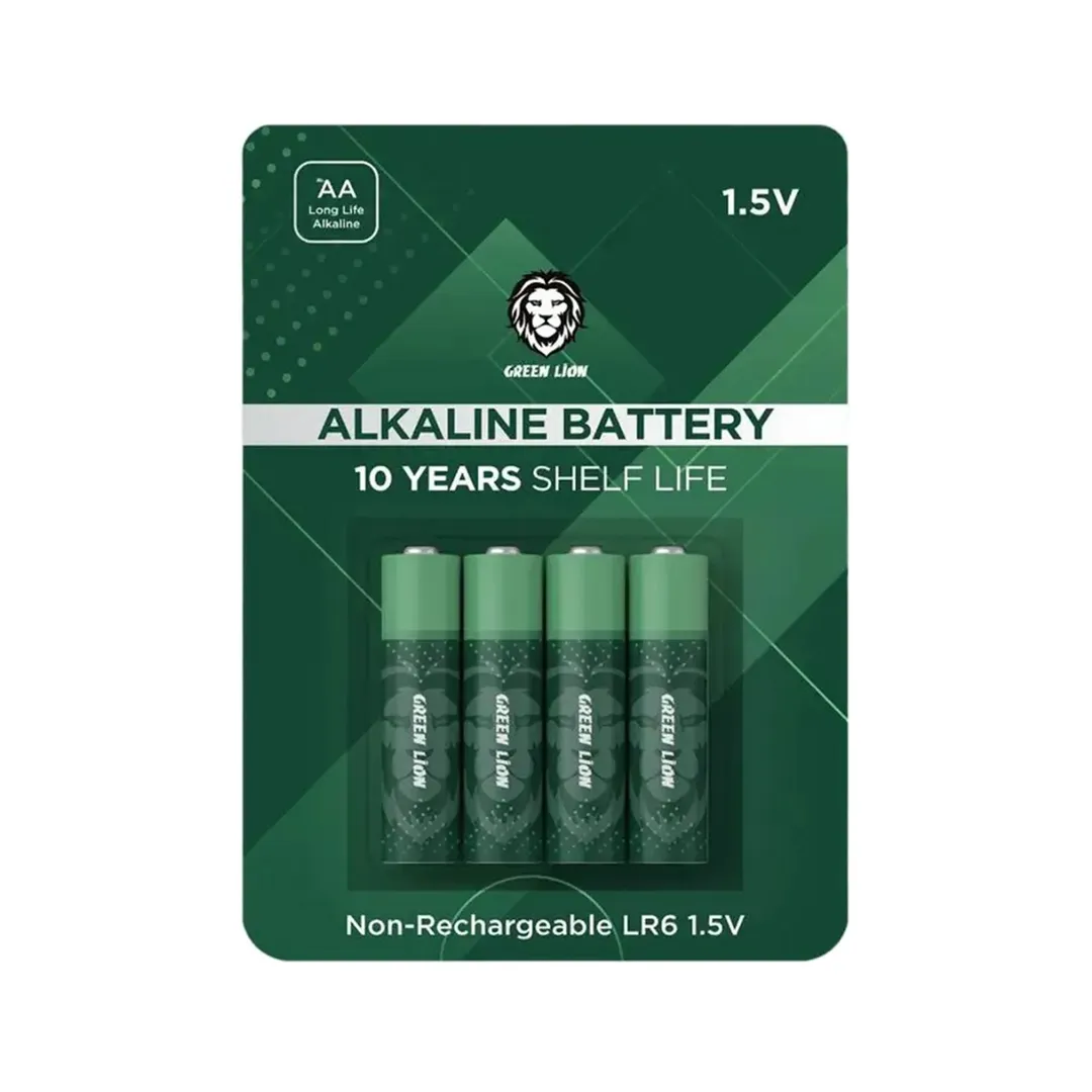 باتری قلمی 1.5 ولت گرین لاین مدل Alkaline بسته 4 عددی
