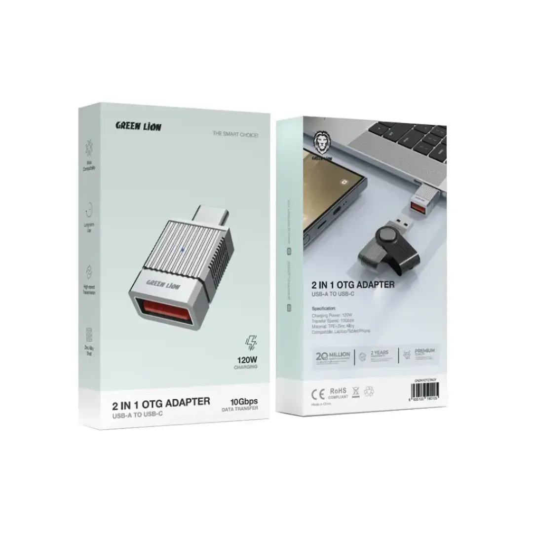 تبدیل 2 در 1 USB-A به USB-C گرین لاین مدل OTG