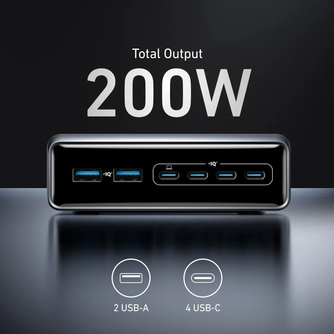 شارژر رومیزی 6 پورت 200 وات انکر مدل A2683