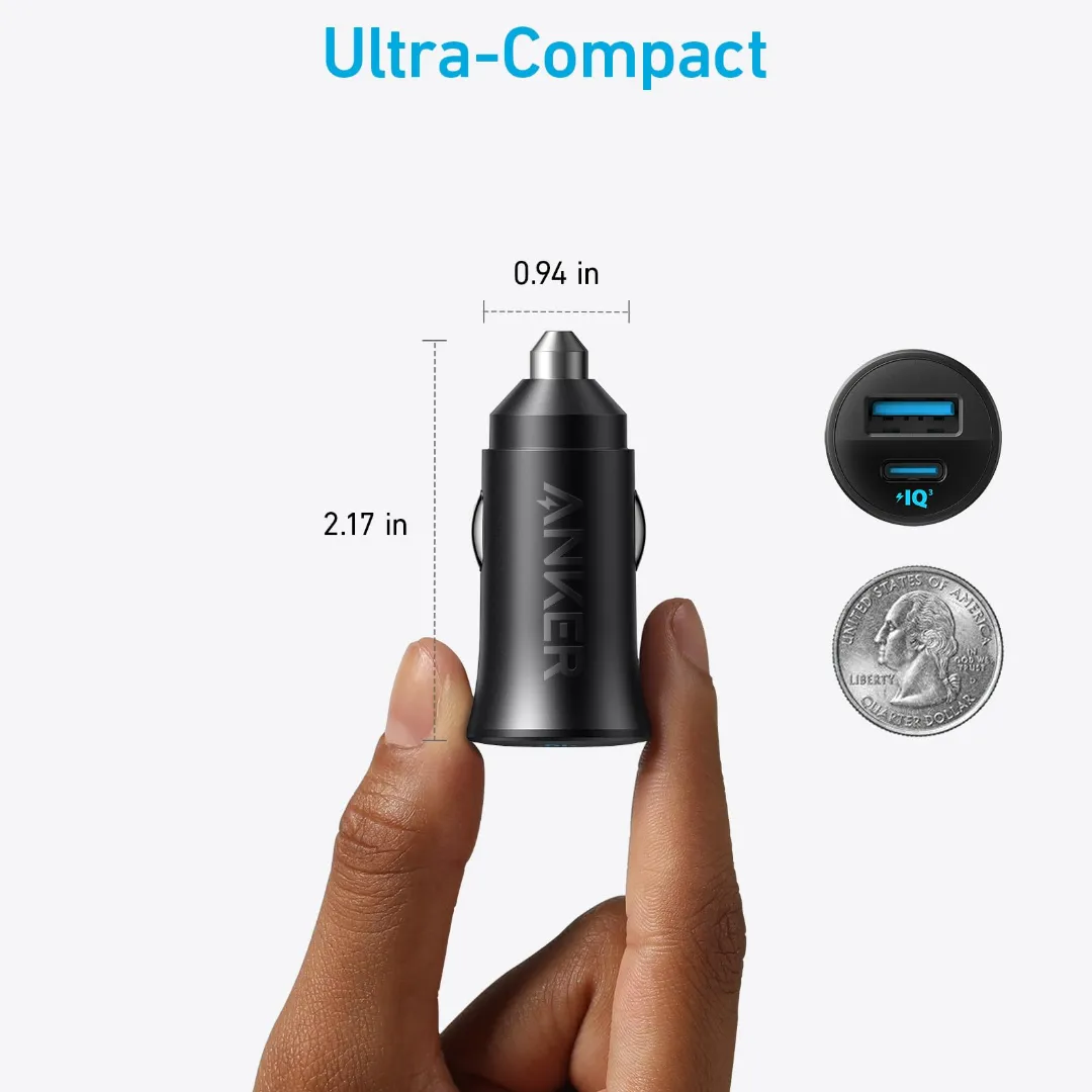 شارژر فندکی 30 وات انکر مدل Dual Port
