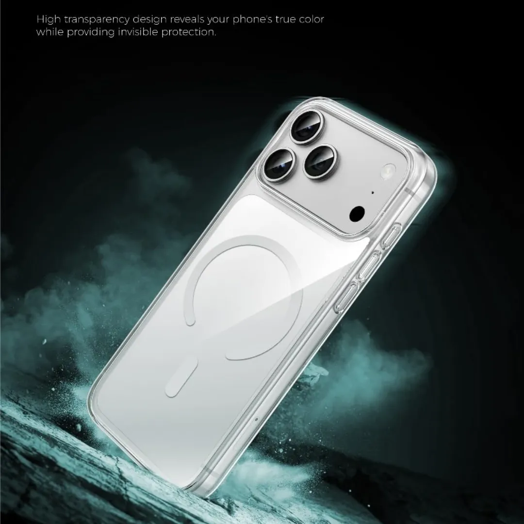 قاب مگ سیف شفاف گرین لاین مدل Crystal Shield مناسب آیفون 17 پرو
