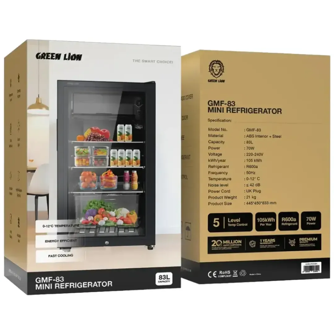 مینی یخچال گرین لاین مدل GMF-83 ظرفیت 83 لیتر