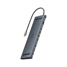 هاب و مبدل 12 پورت تایپ C گرین لاین دارای پورت LAN و HDMI