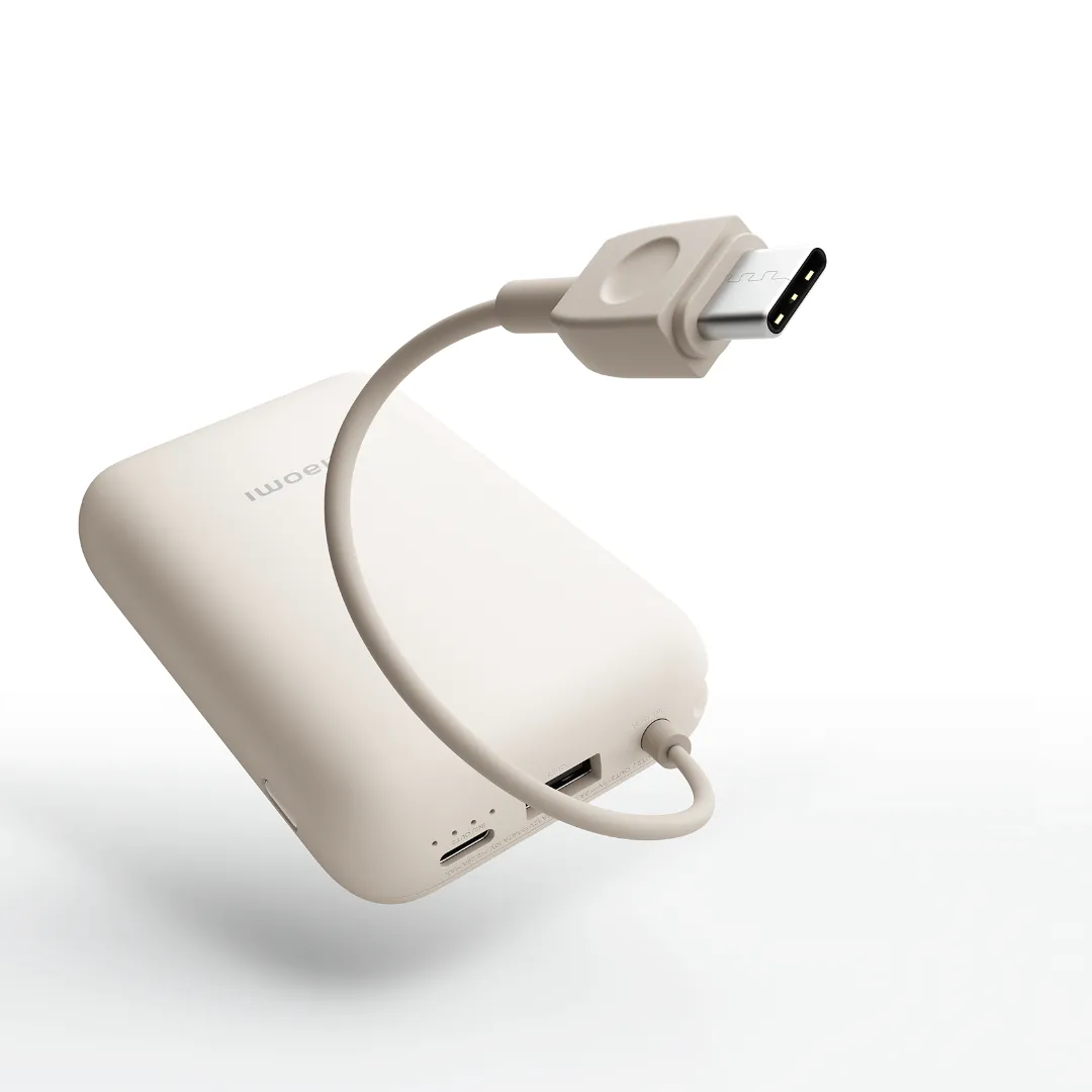 پاوربانک 10000 میلی آمپر شیائومی مدل 22.5W با کابل USB-C داخلی