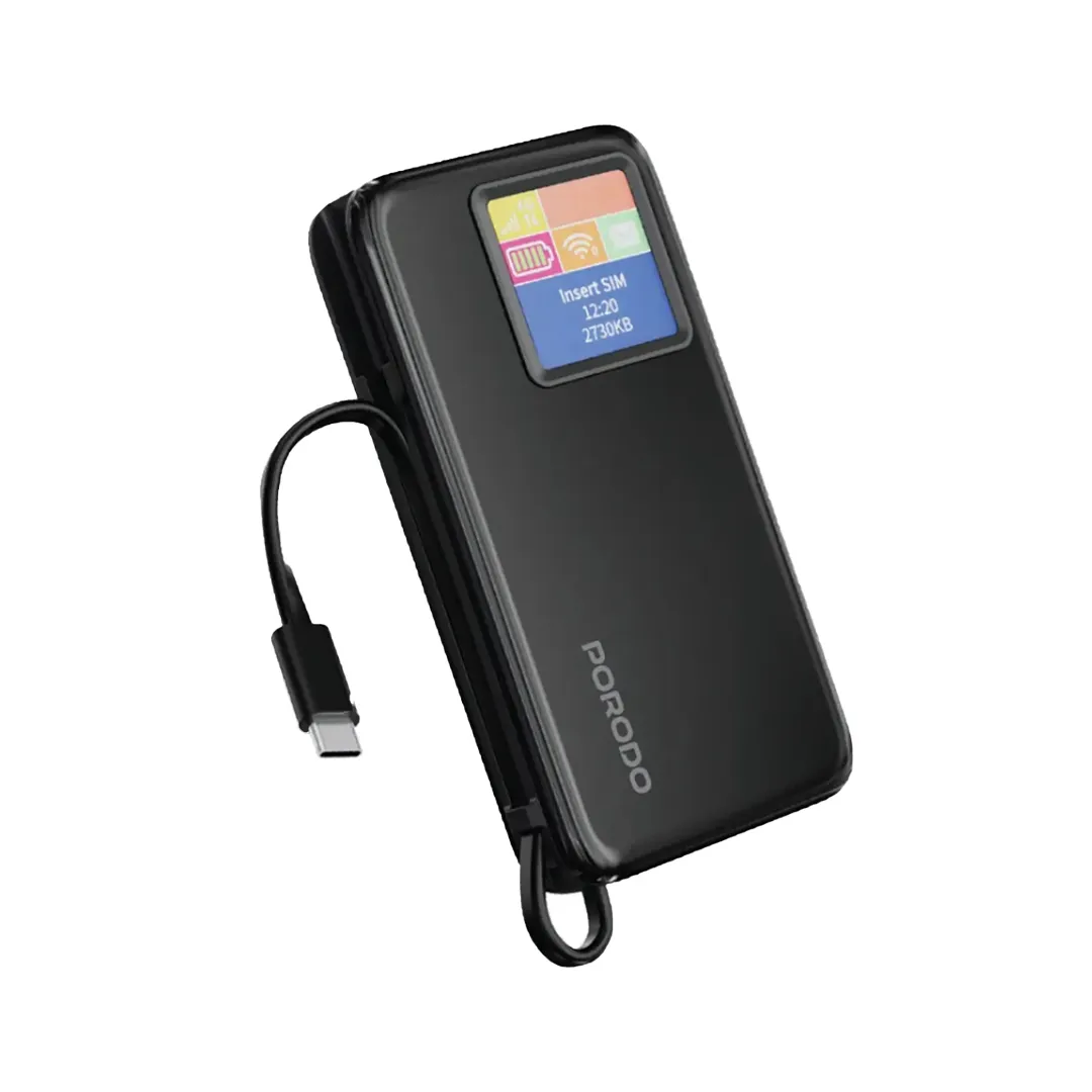 مودم جیبی LTE و پاوربانک 10000 میلی آمپر پرودو مدل Pocket Router