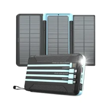 پاوربانک خورشیدی 16000 میلی آمپر پاورولوژی با 4 کابل داخلی