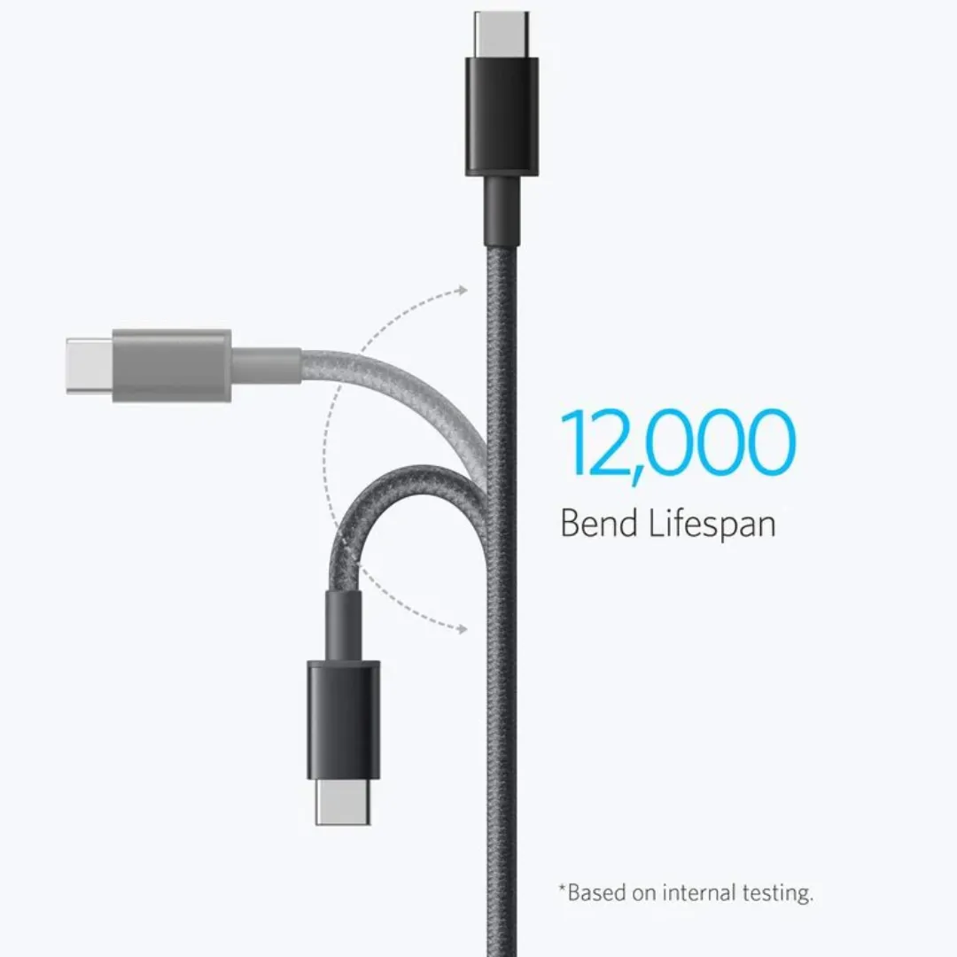 کابل تبدیل USB-C به USB-C انکر مدل 60 وات پک 2 عددی