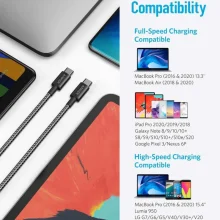 کابل تبدیل USB-C به USB-C انکر مدل 60 وات پک 2 عددی