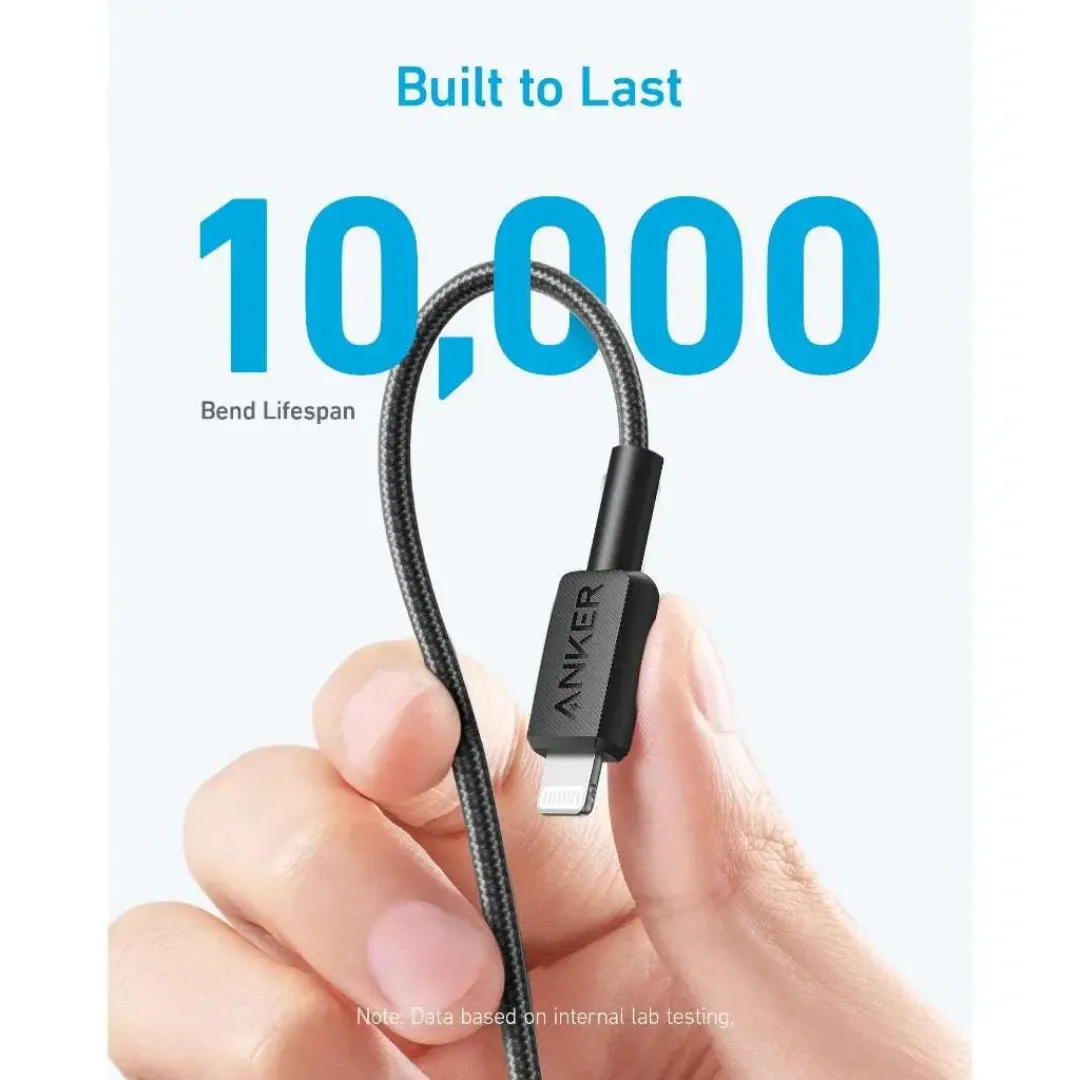 کابل تبدیل USB-C به لایتنینگ انکر مدل A81B5 طول 0.9 متر