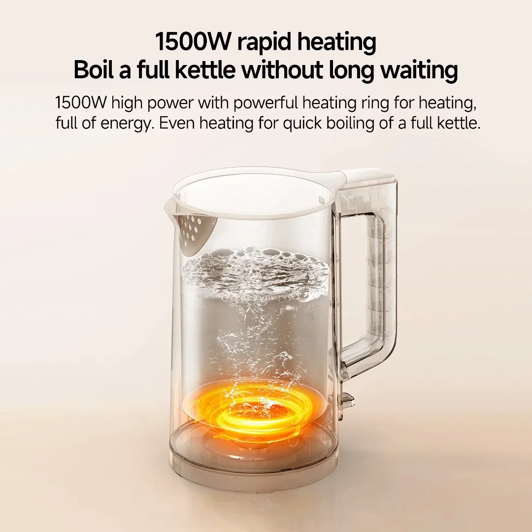 کتری برقی شیائومی مدل Electric Kettle 2 Lite ظرفیت 1.5 لیتر