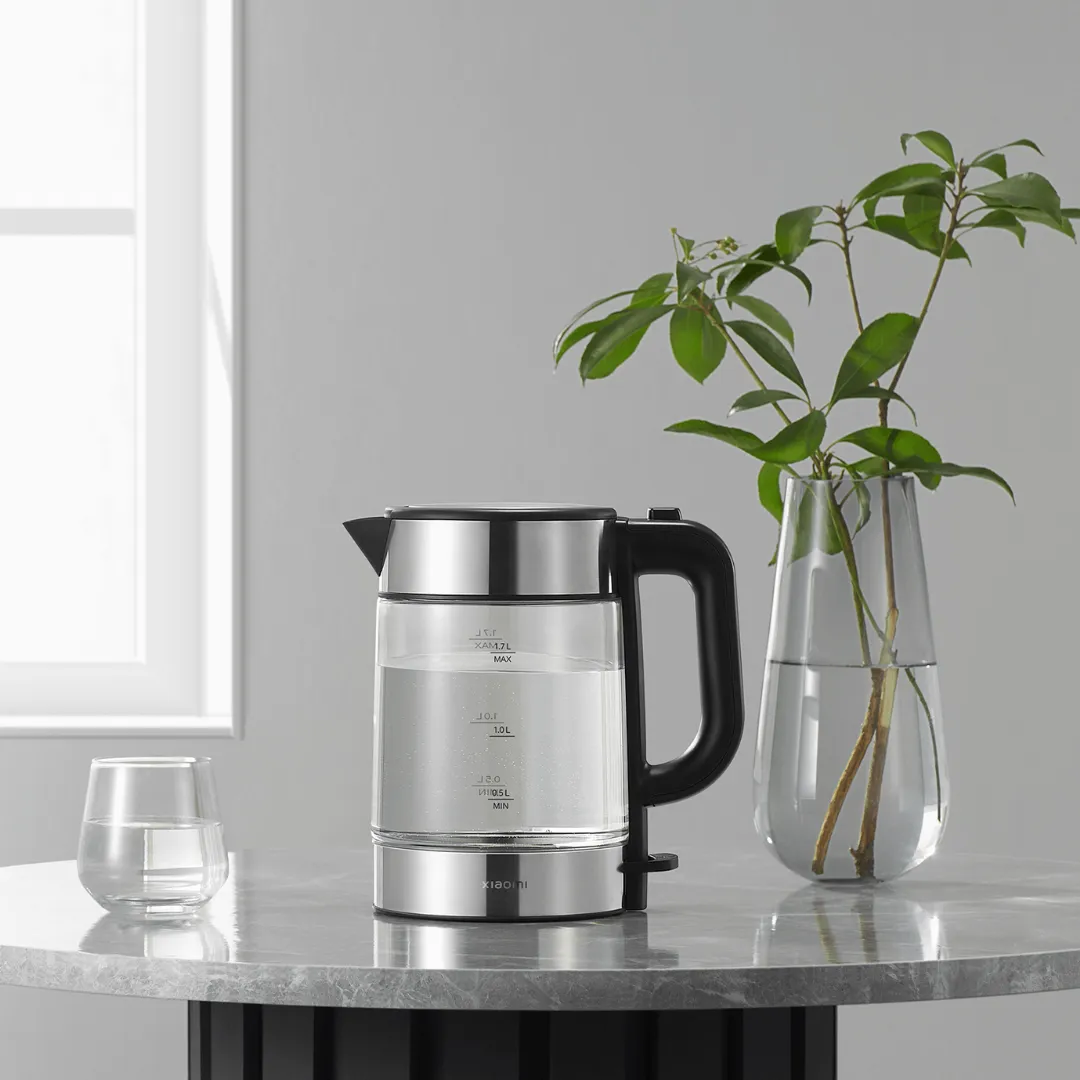 کتری برقی شیائومی مدل Glass Kettle ظرفیت 1.7 لیتر