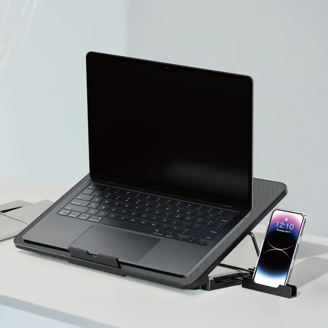 کول پد لپ تاپ پرودو مدل 8Fan Ergonomic همراه با هولدر گوشی