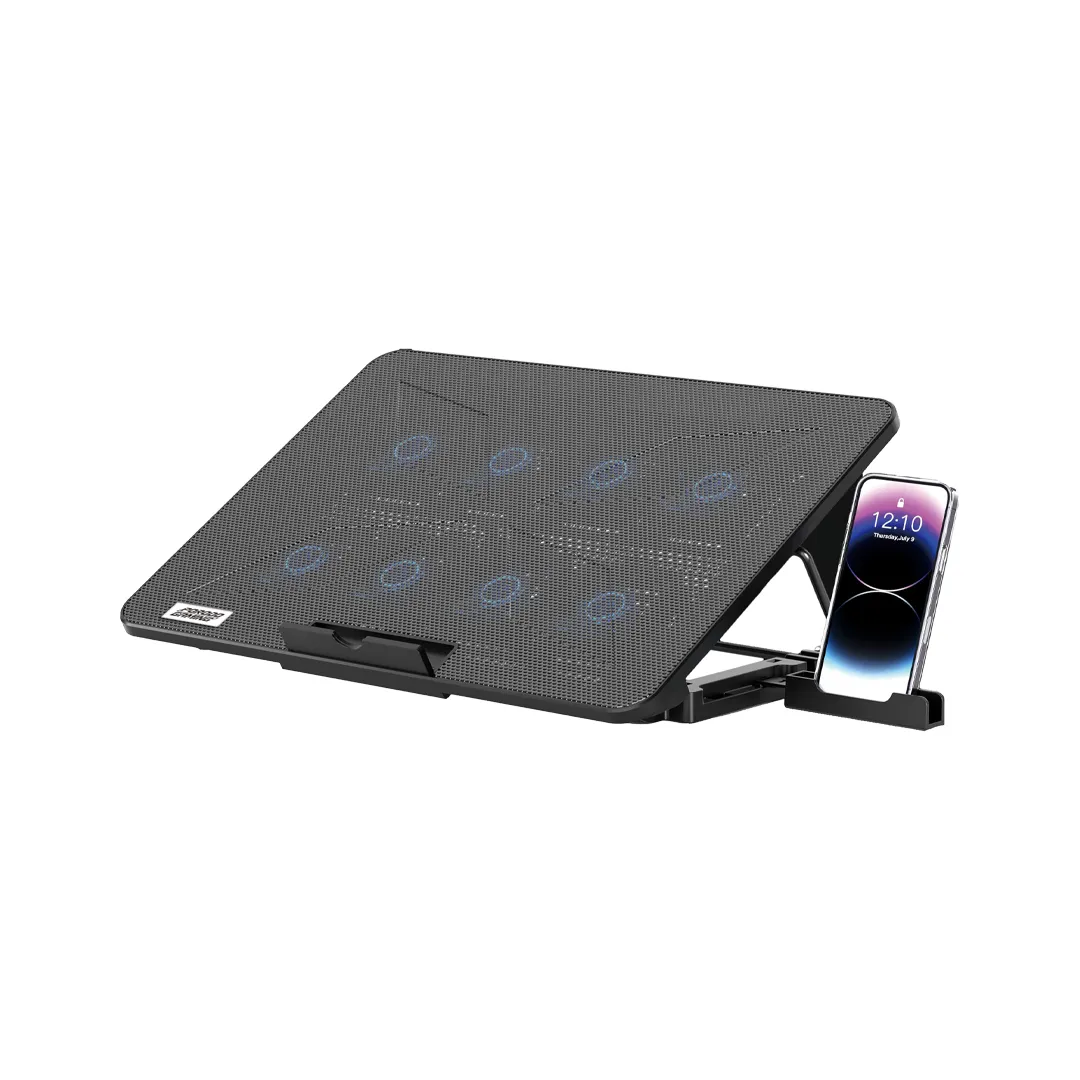 کول پد لپ تاپ پرودو مدل 8Fan Ergonomic همراه با هولدر گوشی