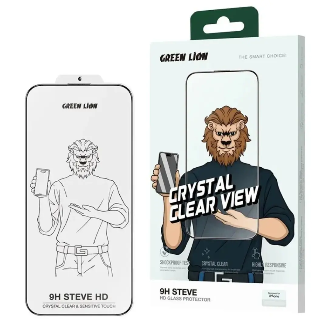 گلس صفحه نمایش گرین لاین مدل 9H Steve مناسب آیفون 17 ایر
