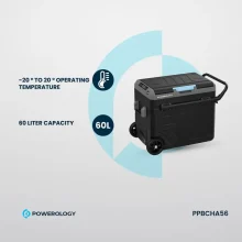 یخچال و فریزر مسافرتی هوشمند پاورولوژی ظرفیت 60 لیتر
